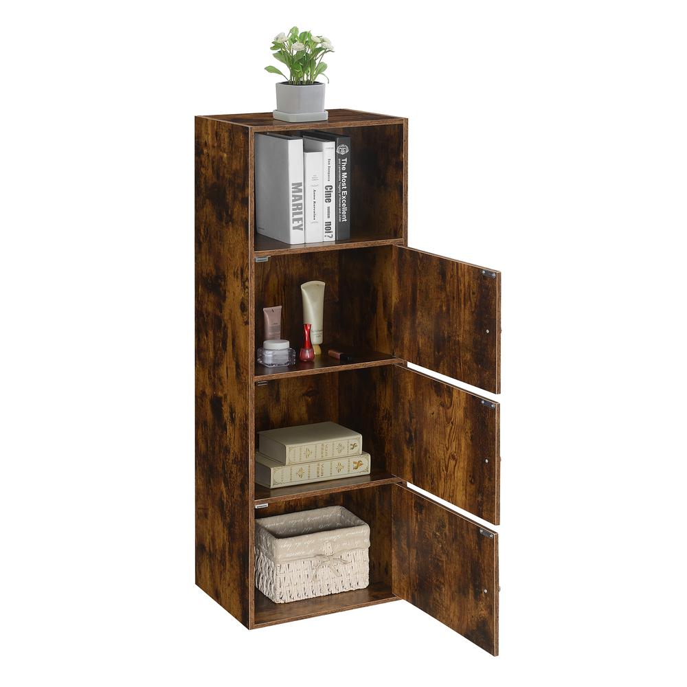 Xtra Storage 3 Door Cabinet with Shelf, Brown. Picture 4