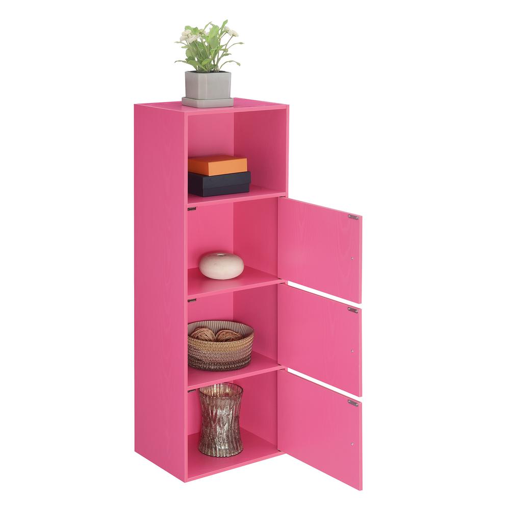 Xtra Storage 3 Door Cabinet with Shelf, Pink. Picture 4
