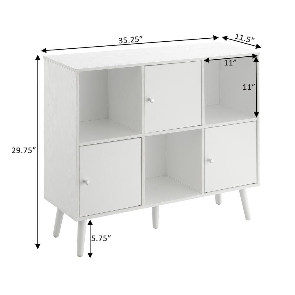 Xtra Storage 3x2 3 Door Cabinet Console Table. Picture 12