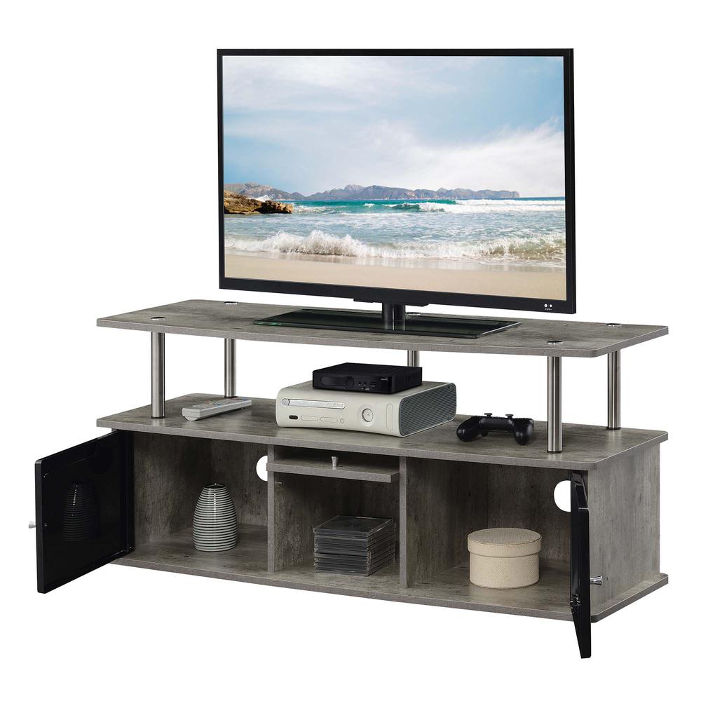 Designs2Go TV Stand w/ 3 Storage Cabinets and Shelf. Picture 3