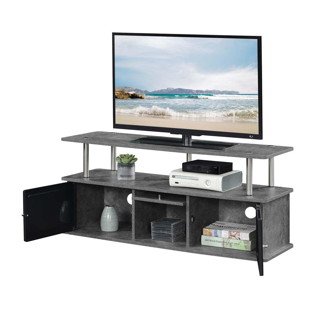 Designs2Go TV Stand with 3 Storage Cabinets and Shelf. Picture 3