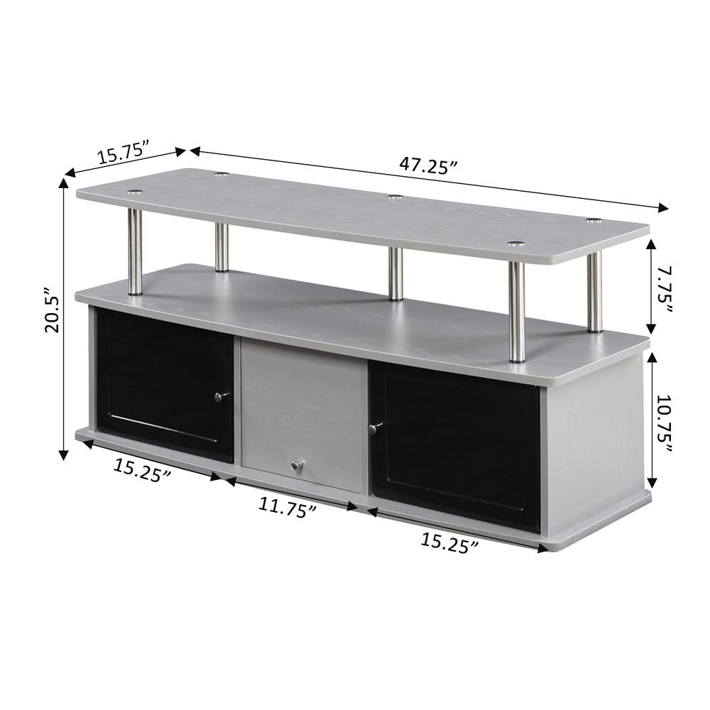 TV Stand with 3 Storage Cabinets and Shelf for TVs up to 55 inches. Picture 3