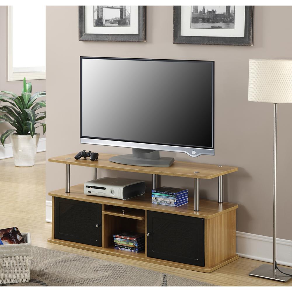 TV Stand with 3 Storage Cabinets and Shelf for TVs up to 55 inches. Picture 2