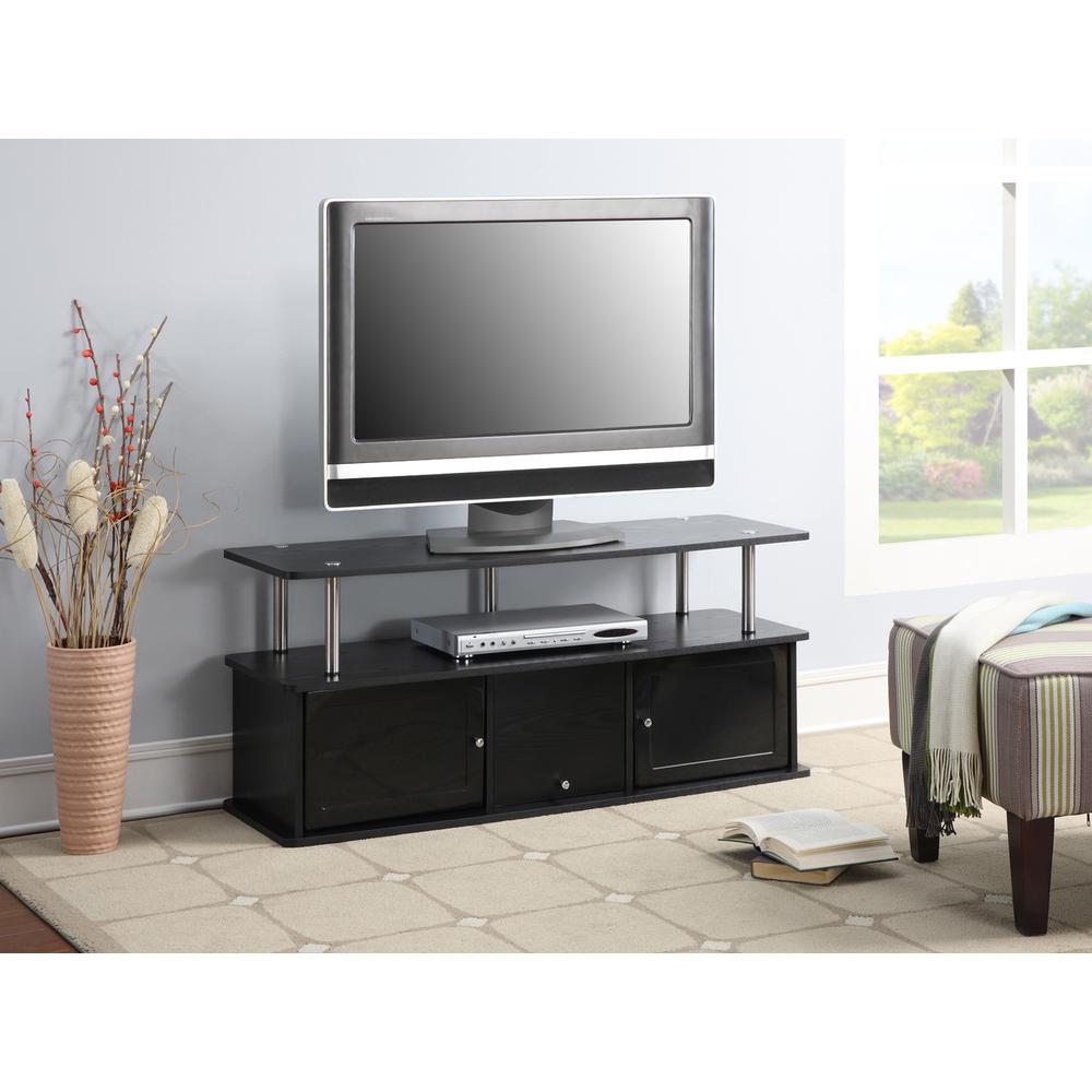 TV Stand with 3 Storage Cabinets and Shelf for TVs up to 55 inches. Picture 2