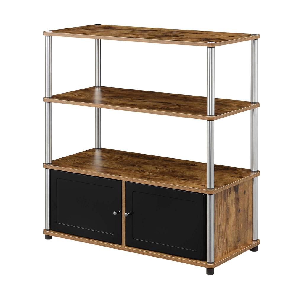 Designs2Go Highboy TV Stand w/ Storage Cabinets and Shelves. Picture 1
