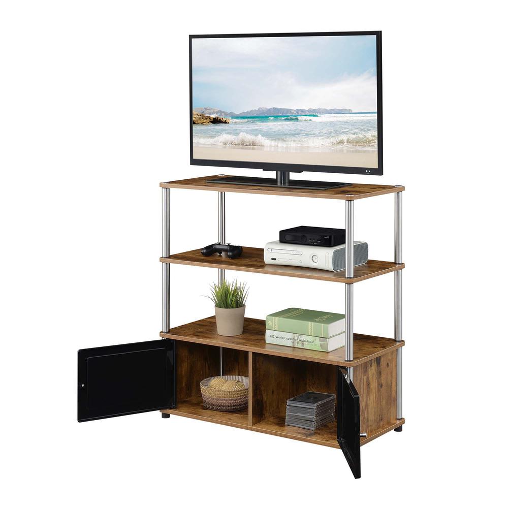 Designs2Go Highboy TV Stand w/ Storage Cabinets and Shelves. Picture 3