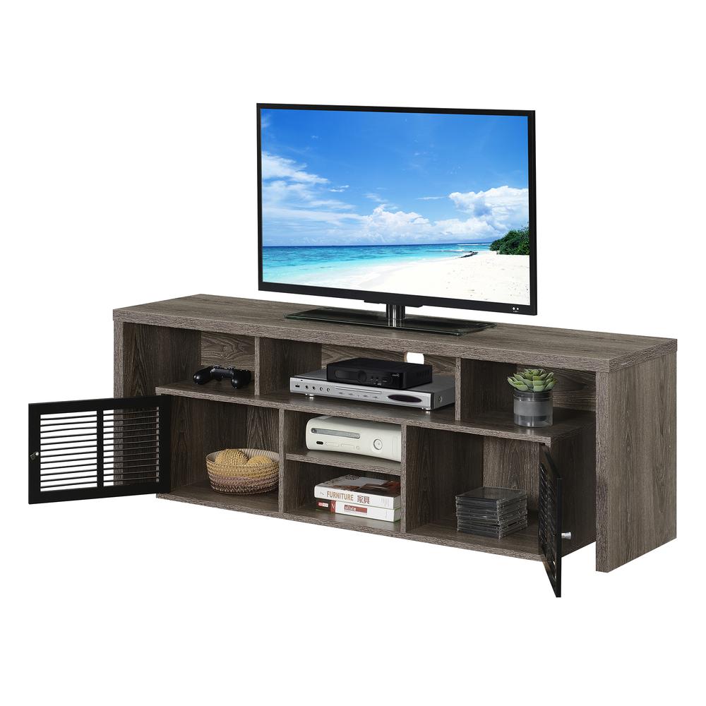 Lexington 60 inch TV Stand with Storage Cabinets and Shelves. Picture 4