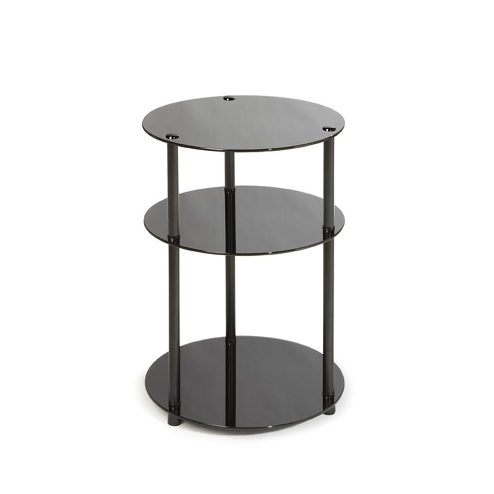 Designs2Go Classic Glass 3 Tier Round Table. Picture 1