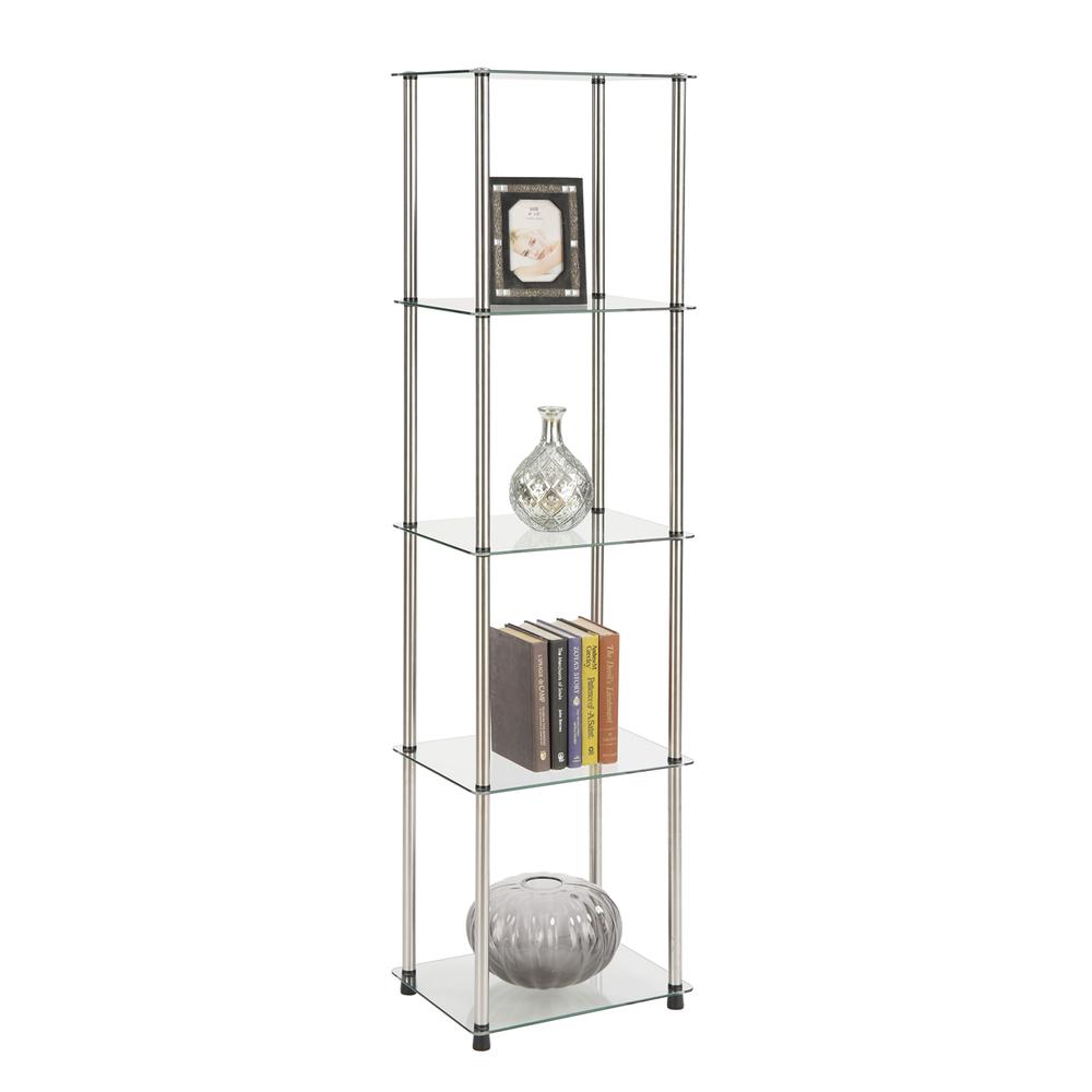 Designs2Go Classic Glass 5 Tier Glass Tower. Picture 1