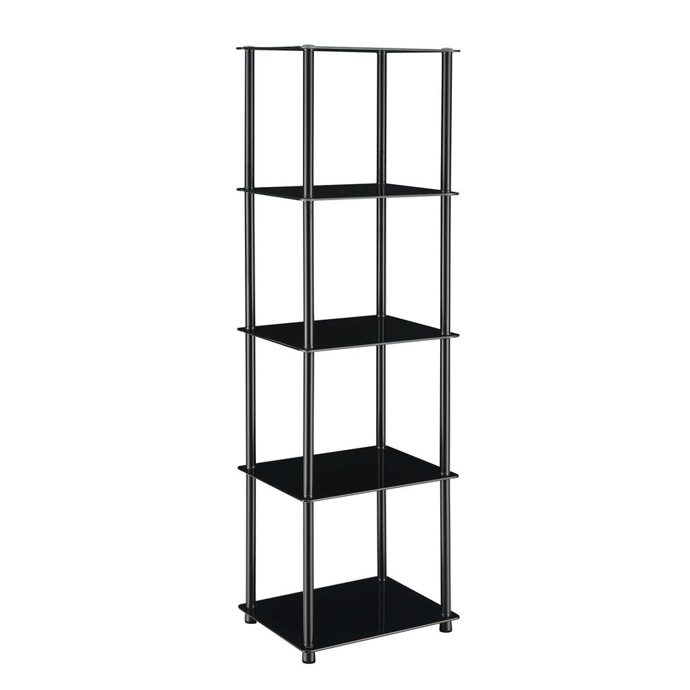 Designs2Go Classic Glass 5 Tier Tower, Black Glass. Picture 3