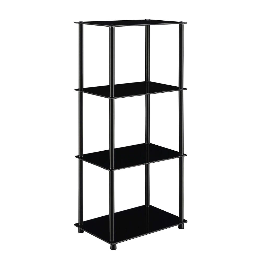 Designs2Go Classic Glass 4 Tier Tower, Black Glass. Picture 3