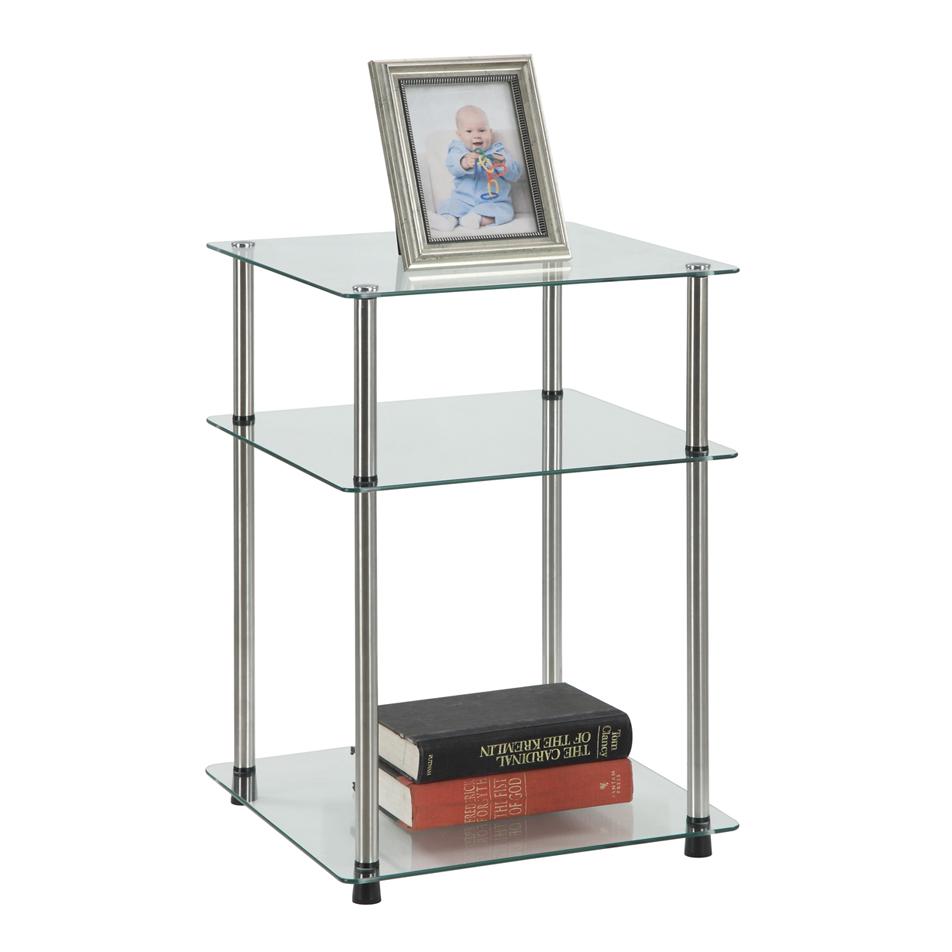Designs2Go Classic Glass 3 Tier End Table. Picture 4
