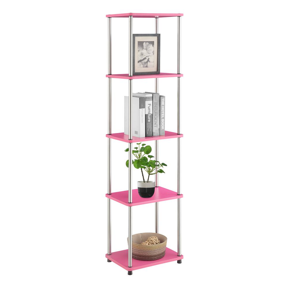 Designs2Go No Tools 5 Tier Tower, Pink. Picture 2