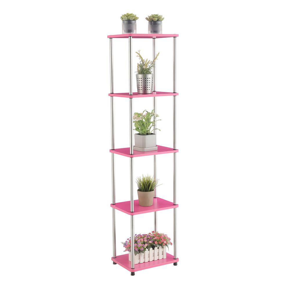 Designs2Go No Tools 5 Tier Tower, Pink. Picture 4
