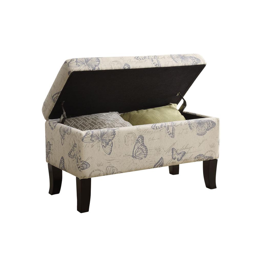 Designs4Comfort Winslow Storage Ottoman, Butterfly Fabric. Picture 3