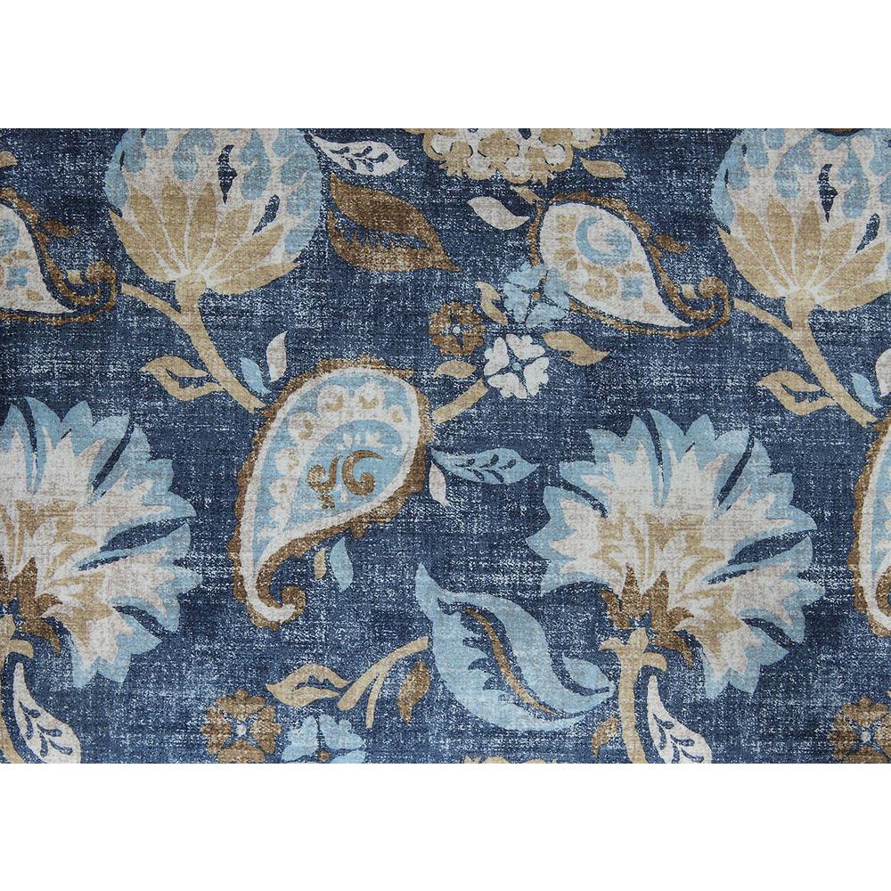 Designs4Comfort Winslow Storage Ottoman, Indigo Flora Fabric. Picture 7
