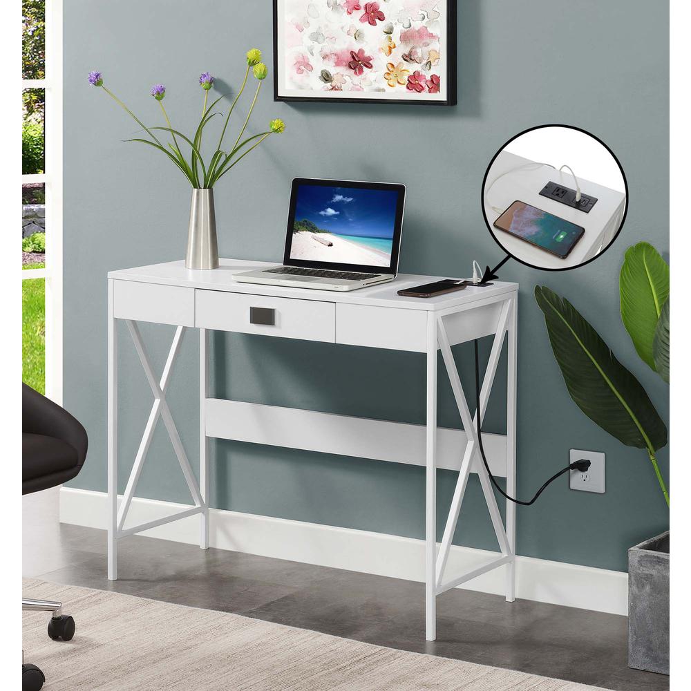 Tucson 36 inch Desk with Charging Station & Drawer. The main picture.