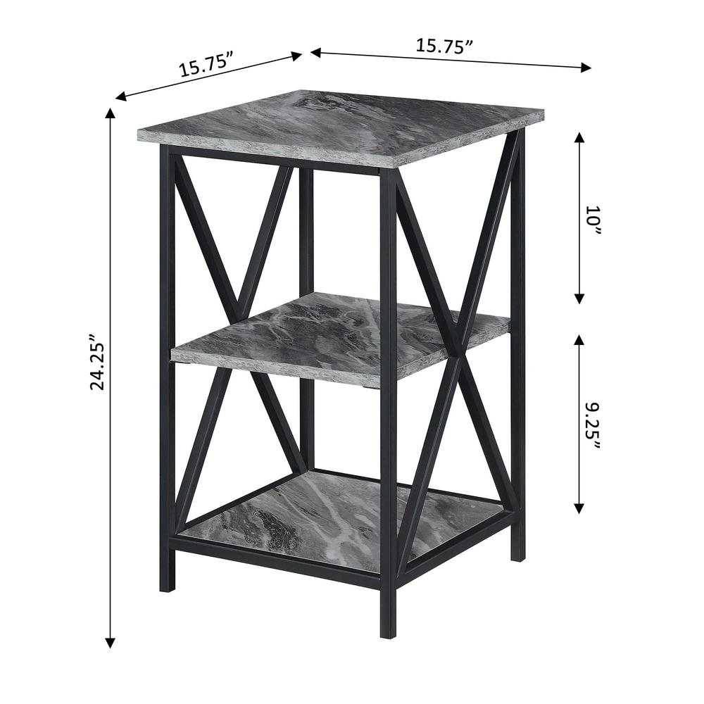 Tucson End Table with Shelves, R4-0548. Picture 4