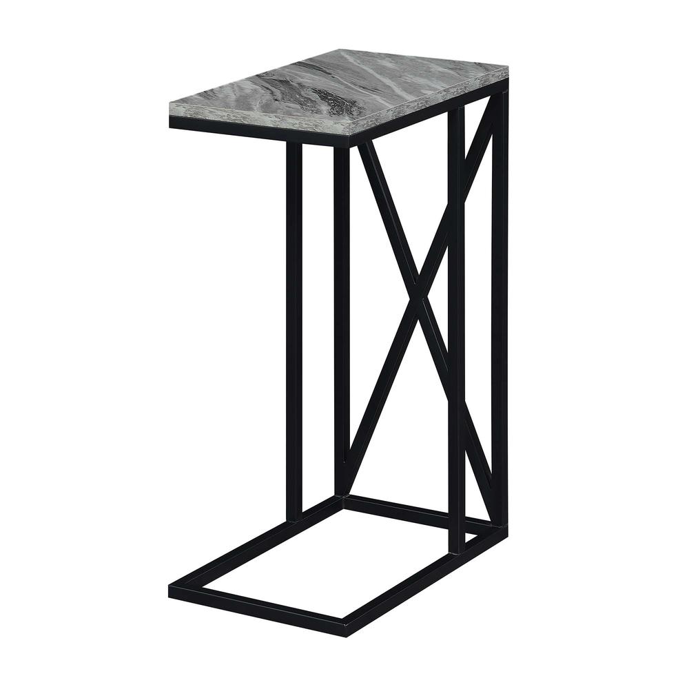 Tucson C End Table, Gray Marble/Black. Picture 2