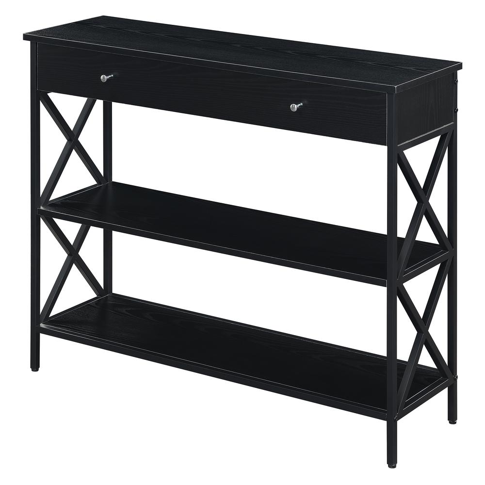 Tucson 1 Drawer Console Table, Black/Black. Picture 1
