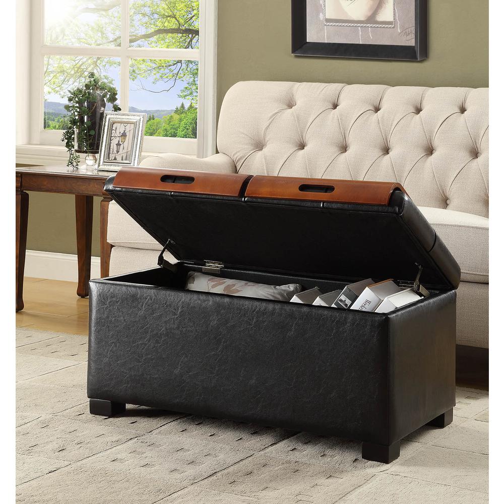 Designs4Comfort Storage Ottoman With Trays. Picture 2