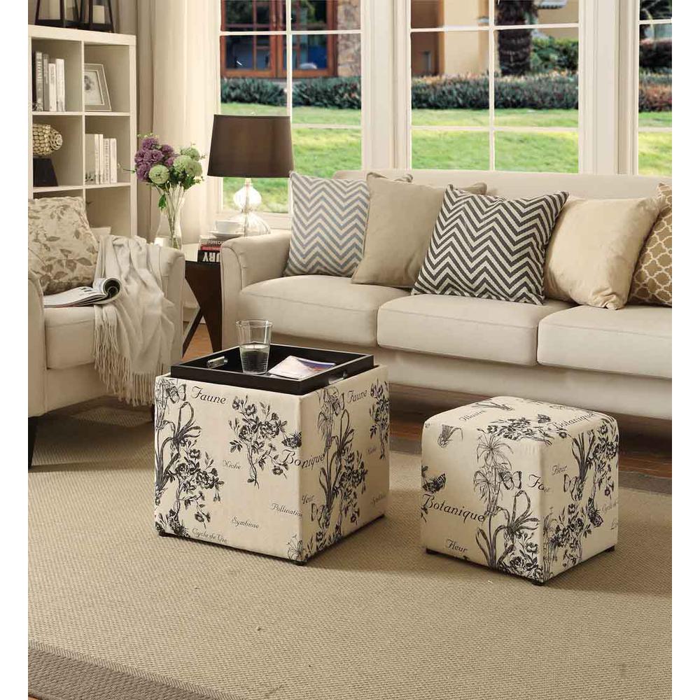 Designs4Comfort Park Avenue Single Ottoman with Stool. Picture 1