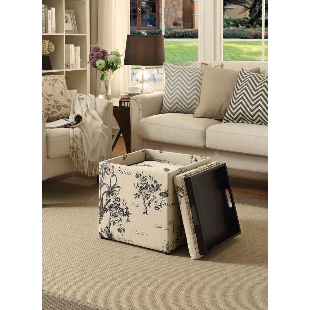Designs4Comfort Park Avenue Single Ottoman with Stool. Picture 2