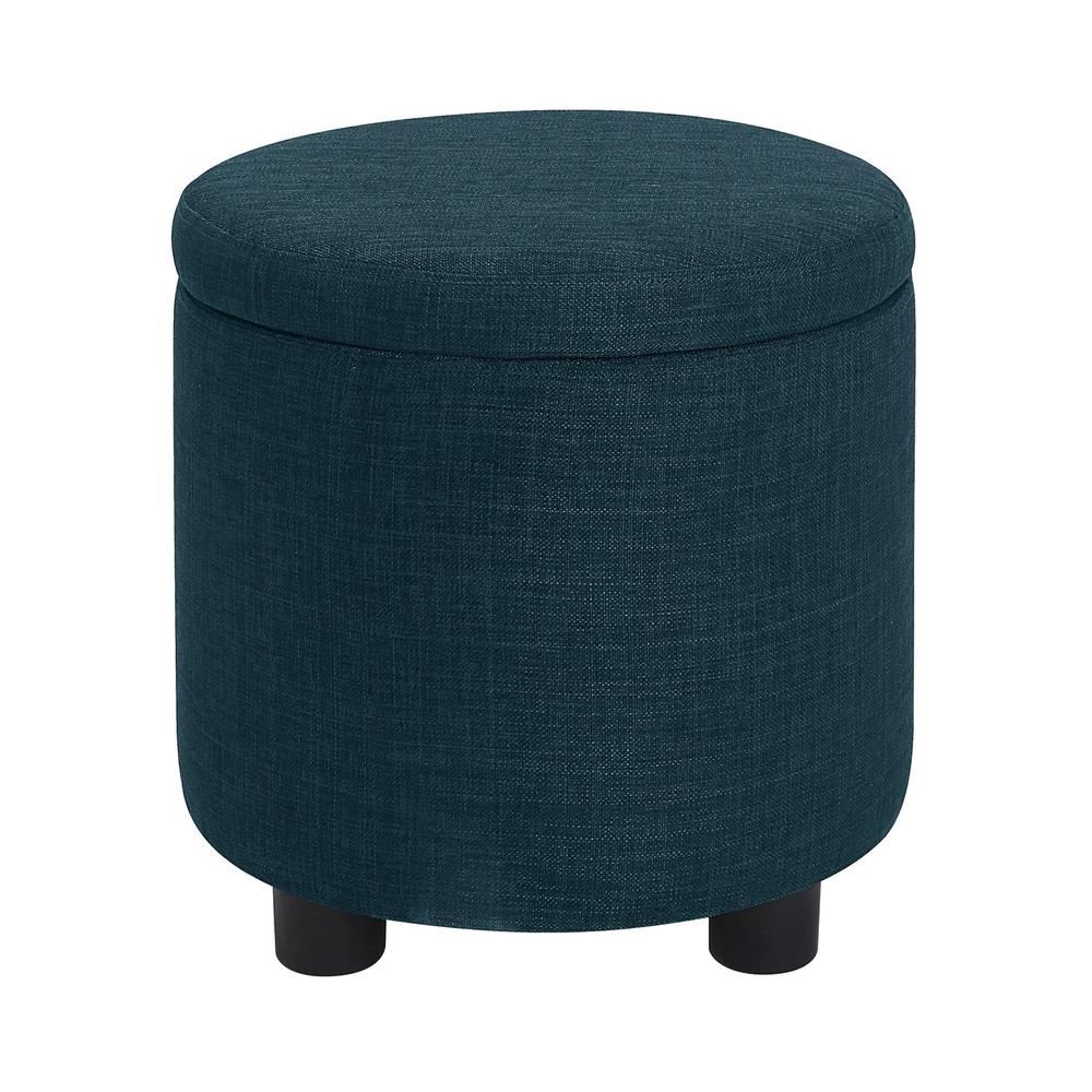 Designs 4 Comfort Round Accent Storage Ottoman with Reversible Tray Lid. Picture 1