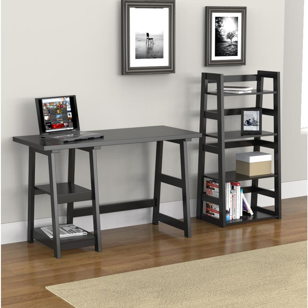 Designs2Go Trestle Desk with Shelves. Picture 2