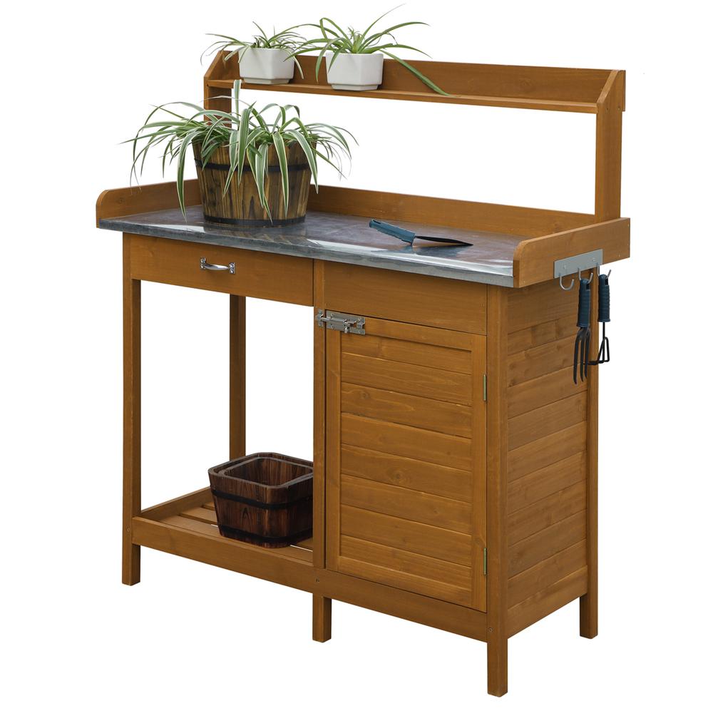 Deluxe Potting Bench with Cabinet. Picture 1