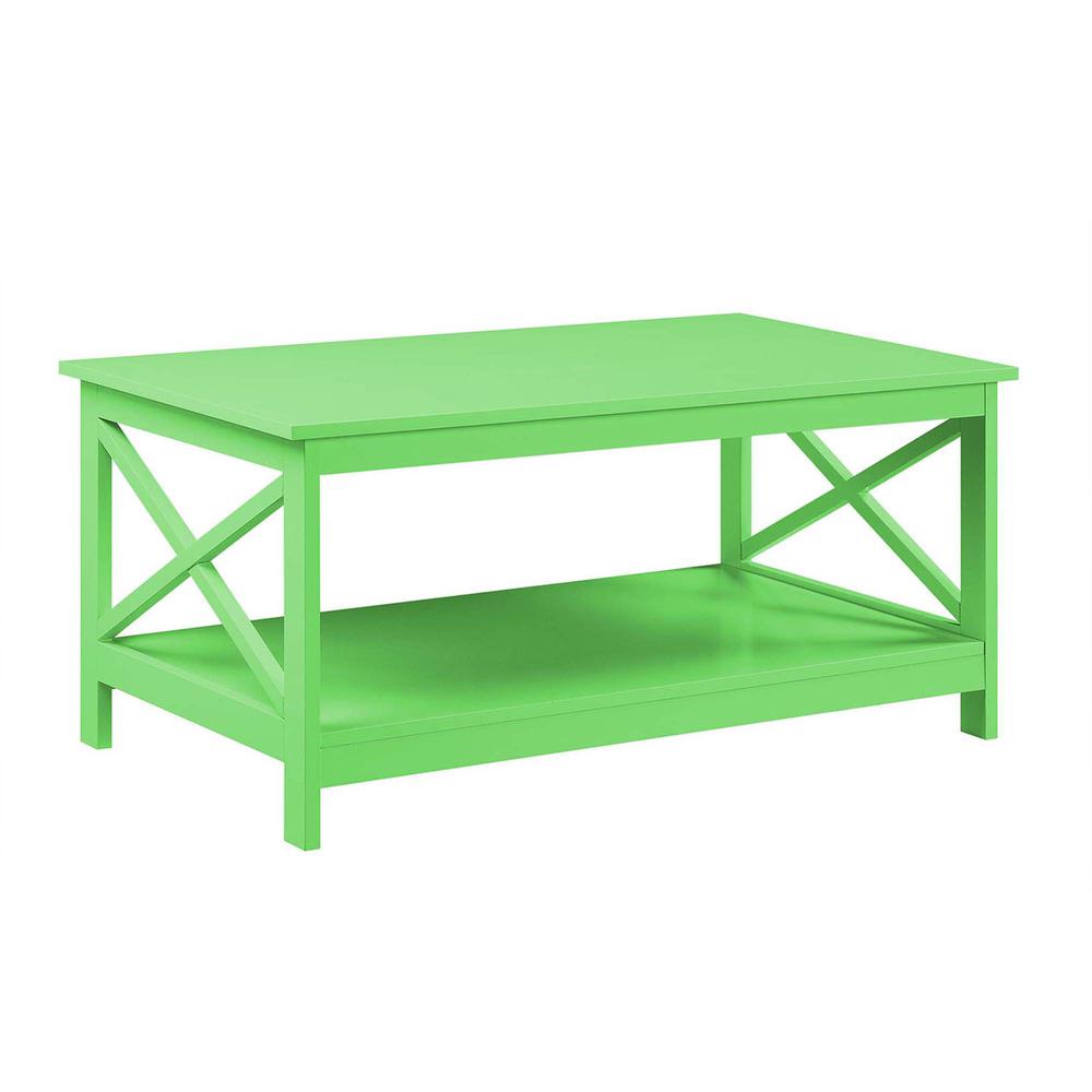 Oxford Coffee Table with Shelf Lime. Picture 1