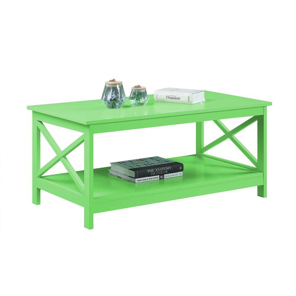Oxford Coffee Table with Shelf Lime. Picture 2
