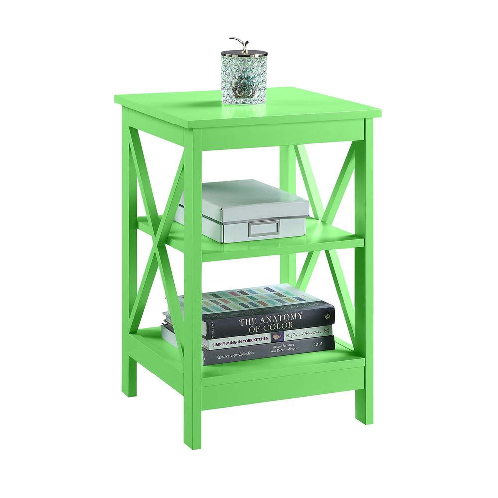 Oxford End Table with Shelves Lime. Picture 2