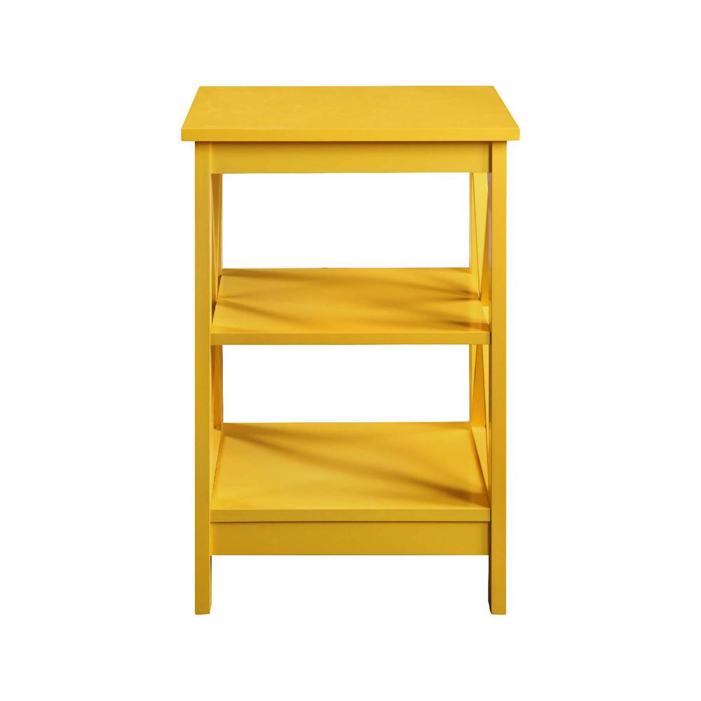 Oxford End Table with Shelves Yellow. Picture 7