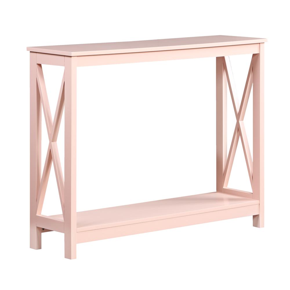 Oxford Console Table with Shelf Blush Pink. Picture 1