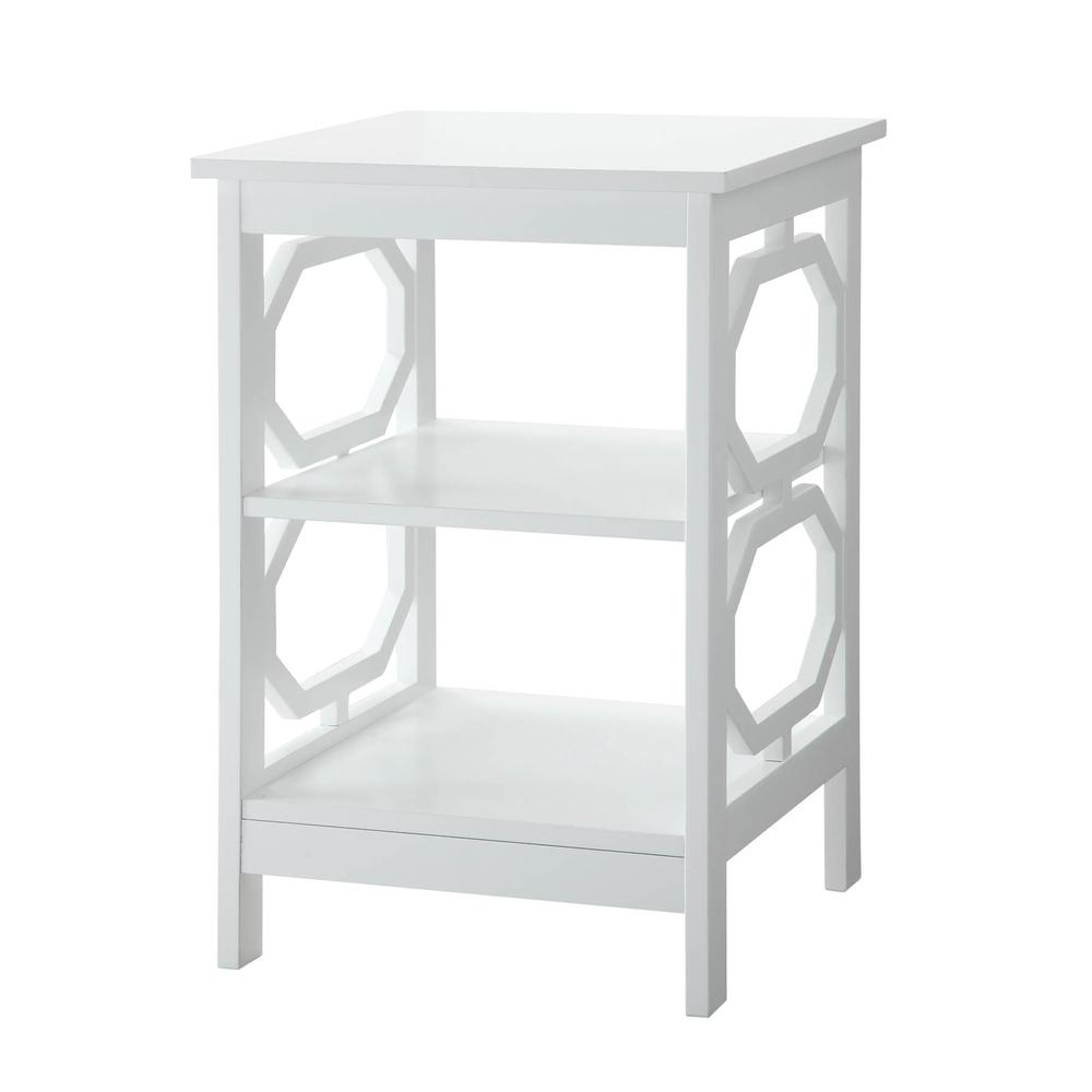 Omega End Table with Shelves. Picture 1