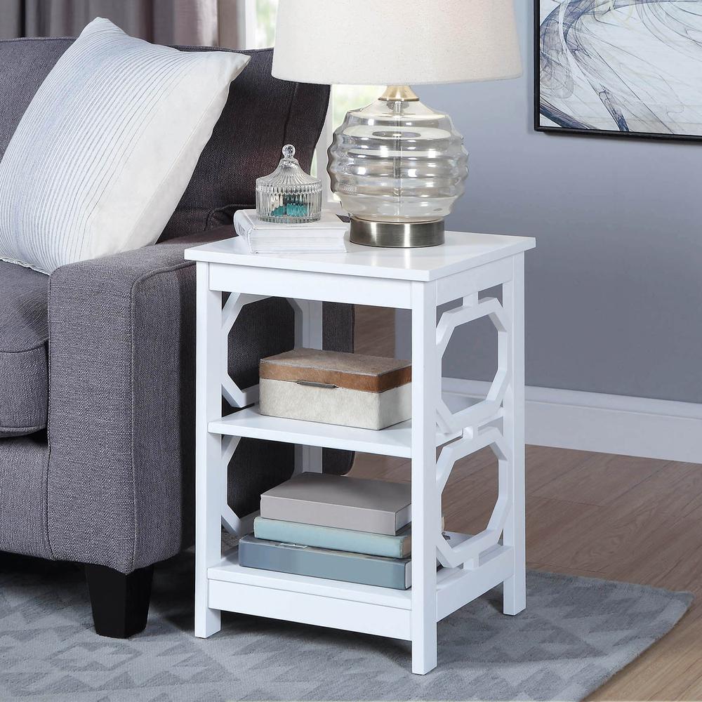 Omega End Table with Shelves. Picture 2