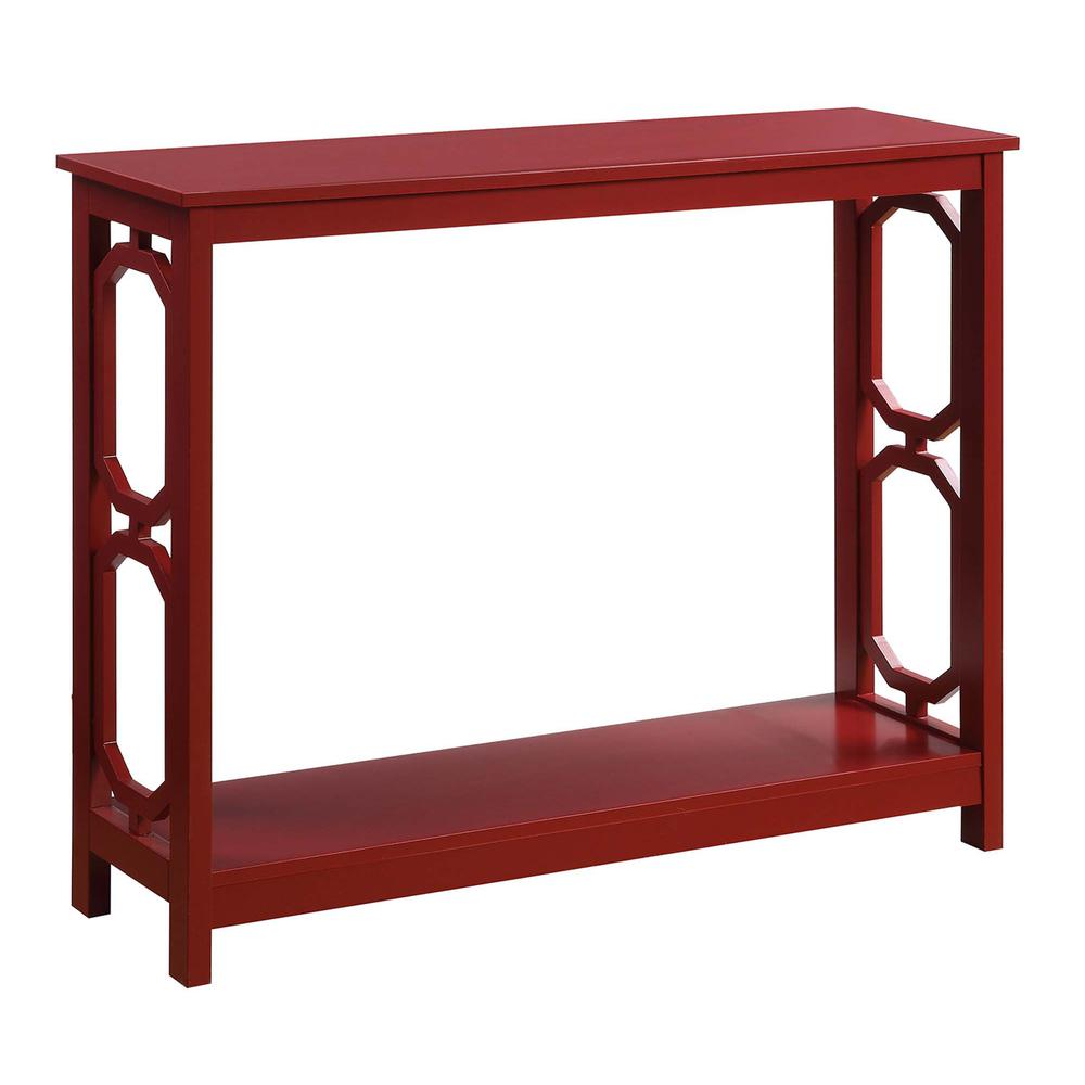 Omega Console Table, Cranberry Red. Picture 1