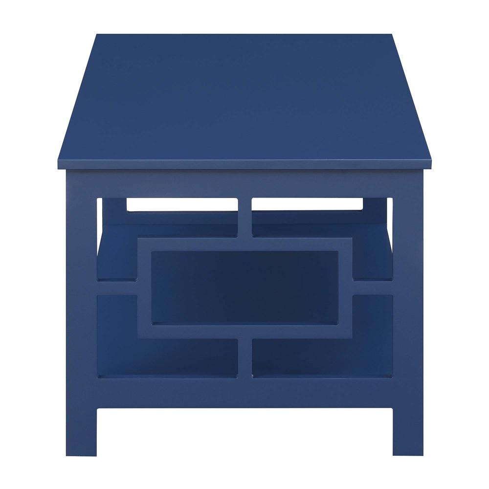 Town Square Coffee Table with Shelf, Cobalt Blue. Picture 2