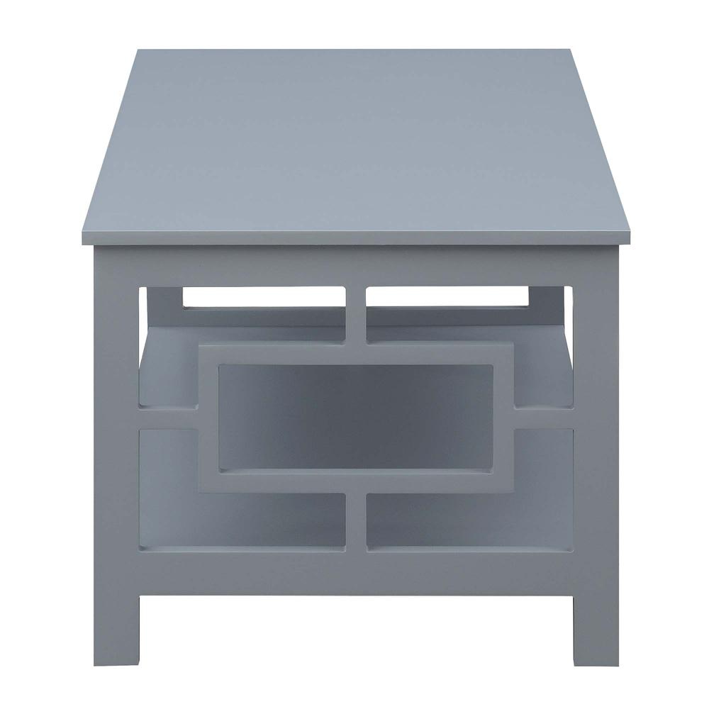 Town Square Coffee Table with Shelf, Gray. Picture 2