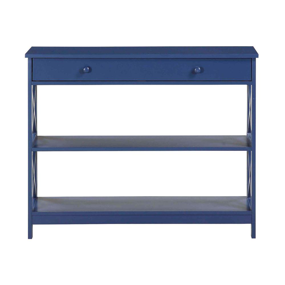 Oxford 1 Drawer Console Table with Shelves. Picture 4