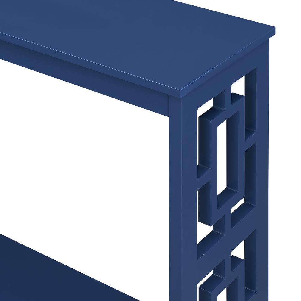 Town Square Console Table with Shelf, Cobalt Blue. Picture 3
