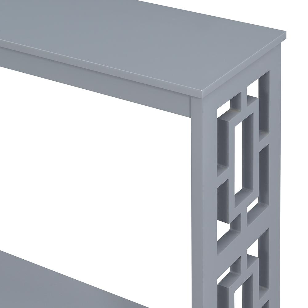 Town Square Console Table with Shelf, Gray. Picture 3