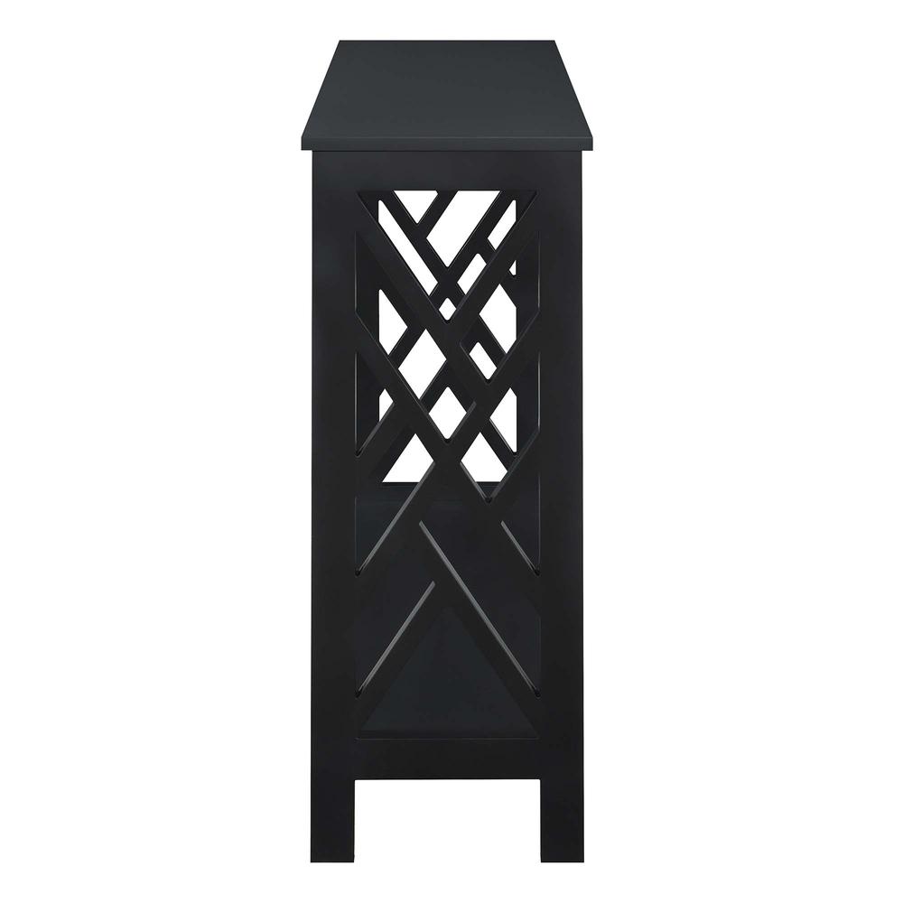 Titan Console Table with Shelf, Black. Picture 1