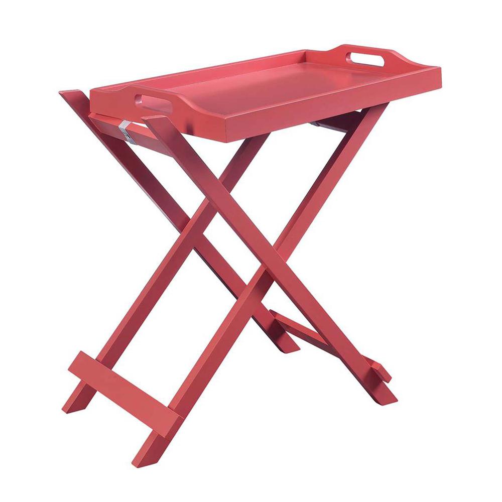 Designs2Go Folding Tray Table, Coral. Picture 2