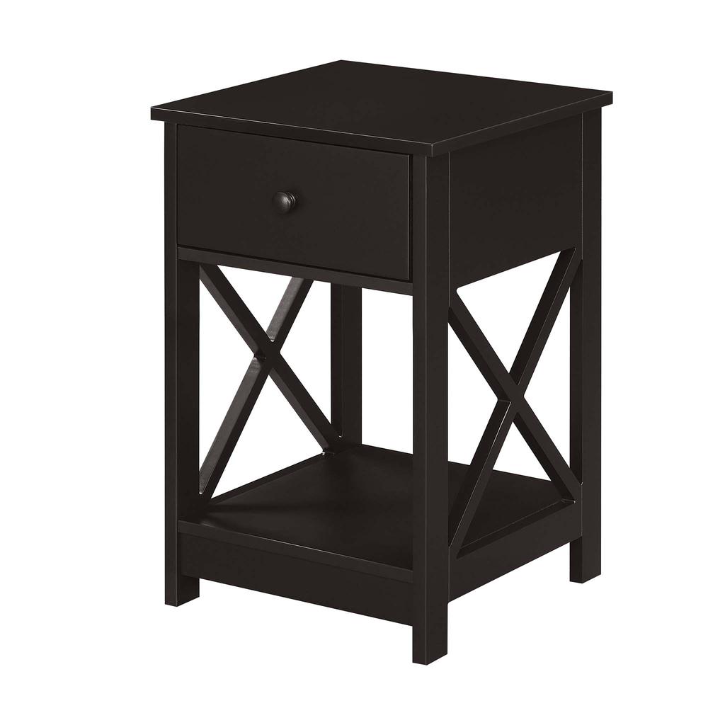Oxford 1 Drawer End Table Espresso. Picture 1