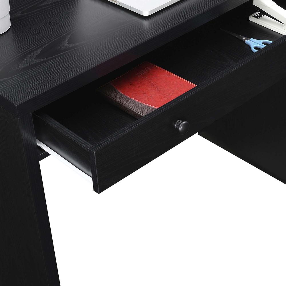 Northfield 36 inch Desk with Drawer, Black. Picture 3