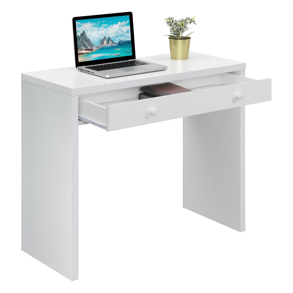 Northfield 36 inch Desk with Drawer, White. Picture 2