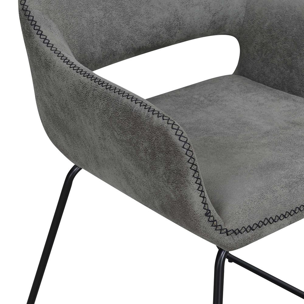Take a Seat Samantha Accent Chair, Antique Gray/Black. Picture 4