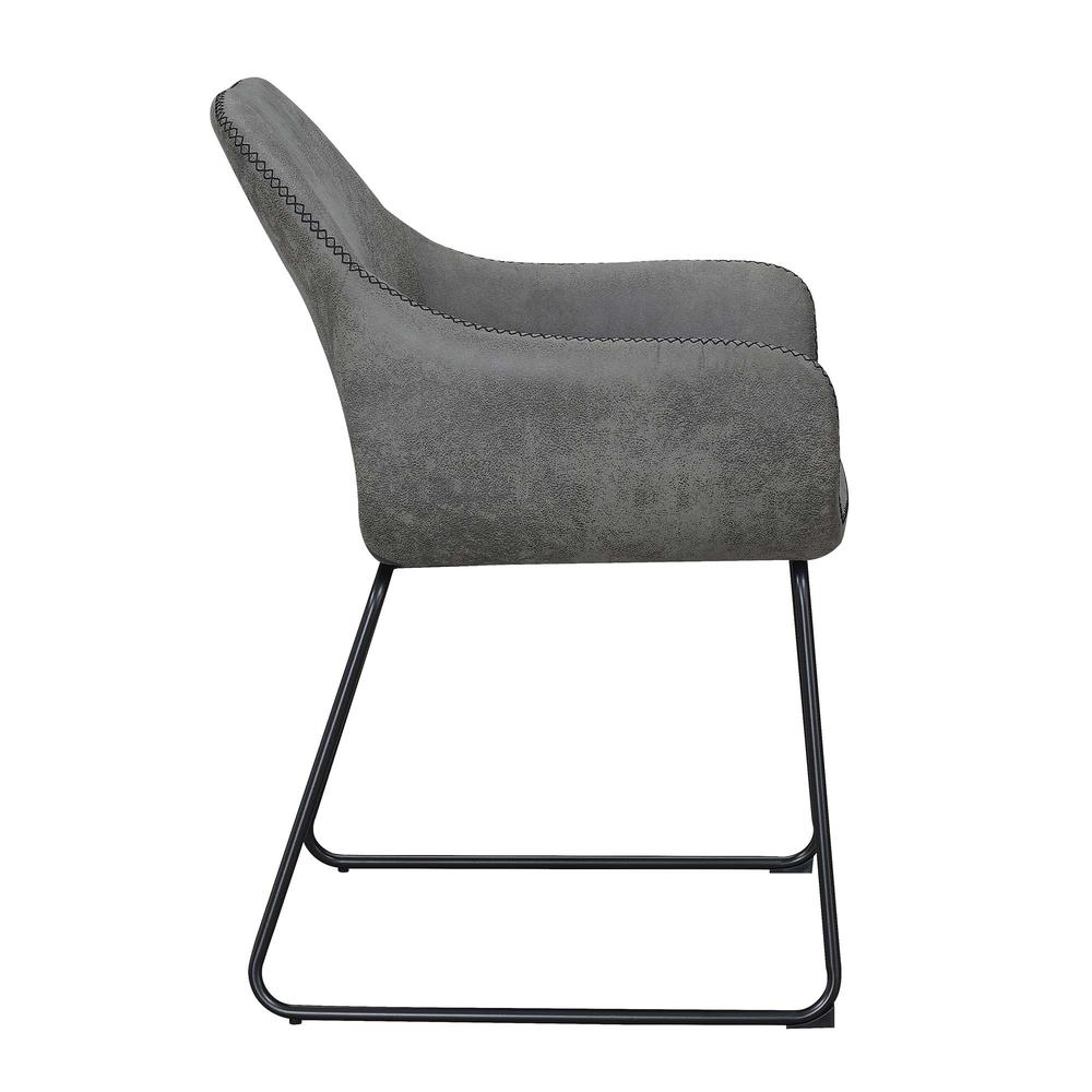 Take a Seat Samantha Accent Chair, Antique Gray/Black. Picture 2